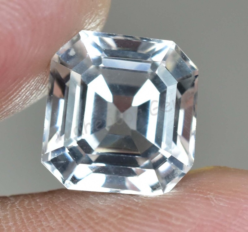6.90 Ct Natural White Colorless Goshenite Asscher Flawless Certified Gemstone