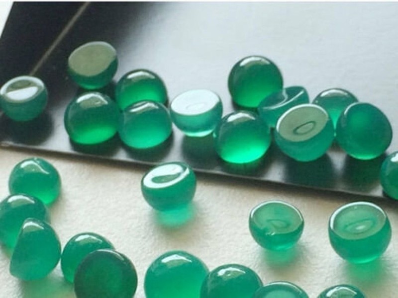 Green Onyx Round Cabochon 3mm To 25mm Natural Loose Gemstone gallery