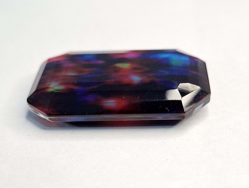 Natural Ammolite Opal Like Organic Emerald Cut 40-42 Ct Loose Gemstone RK868 gallery