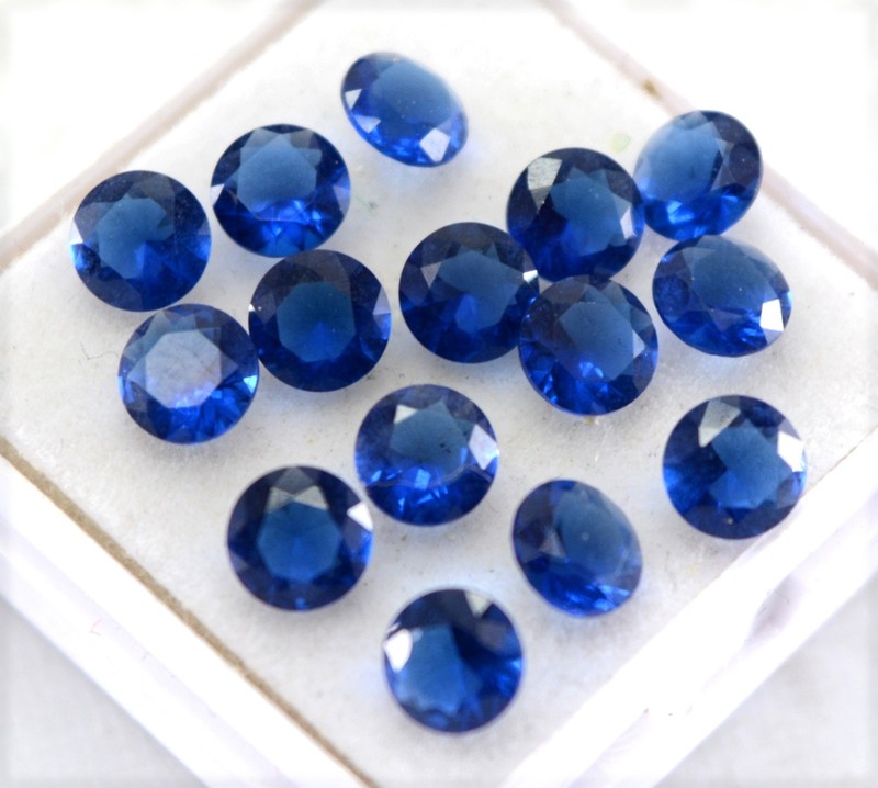 CERTIFIED CALIBRATED 6×6 mm ROUND NATURAL SAPPHIRE LOOSE GEMSTONE 60 pcs LOT