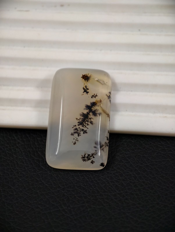 Natural Scenic Dendritic Agate Cushion Cabochon 40x24 MM Gemstone 79 Cts gallery
