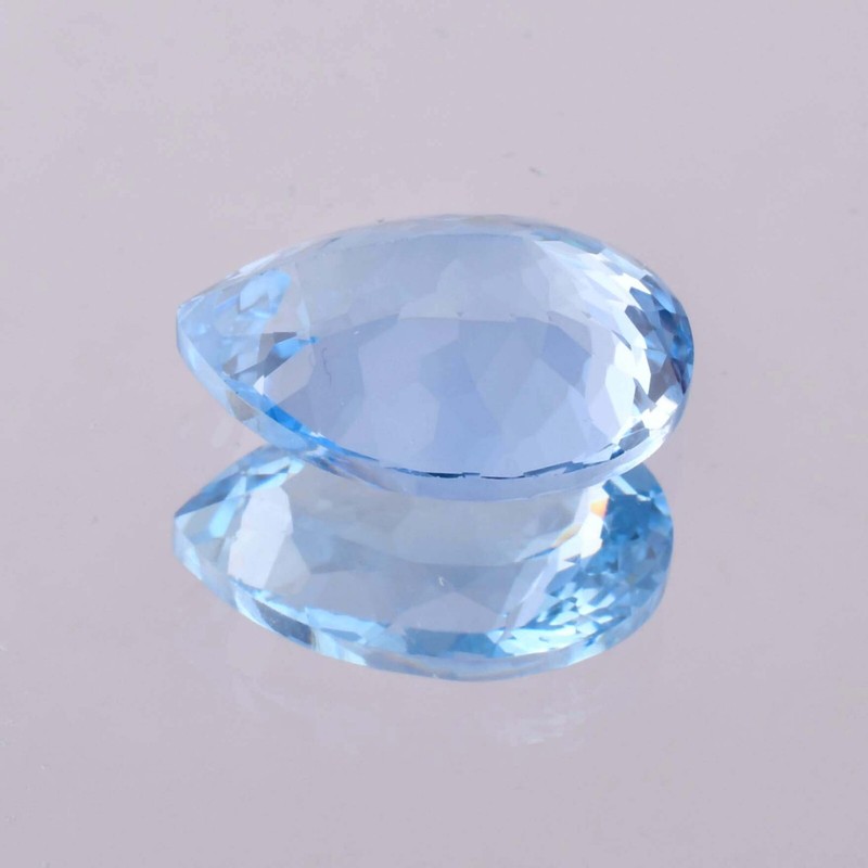 15x20 MM Natural Flawless Blueish AQUAMARINE Pear Loose Gemstone GIT Certified gallery