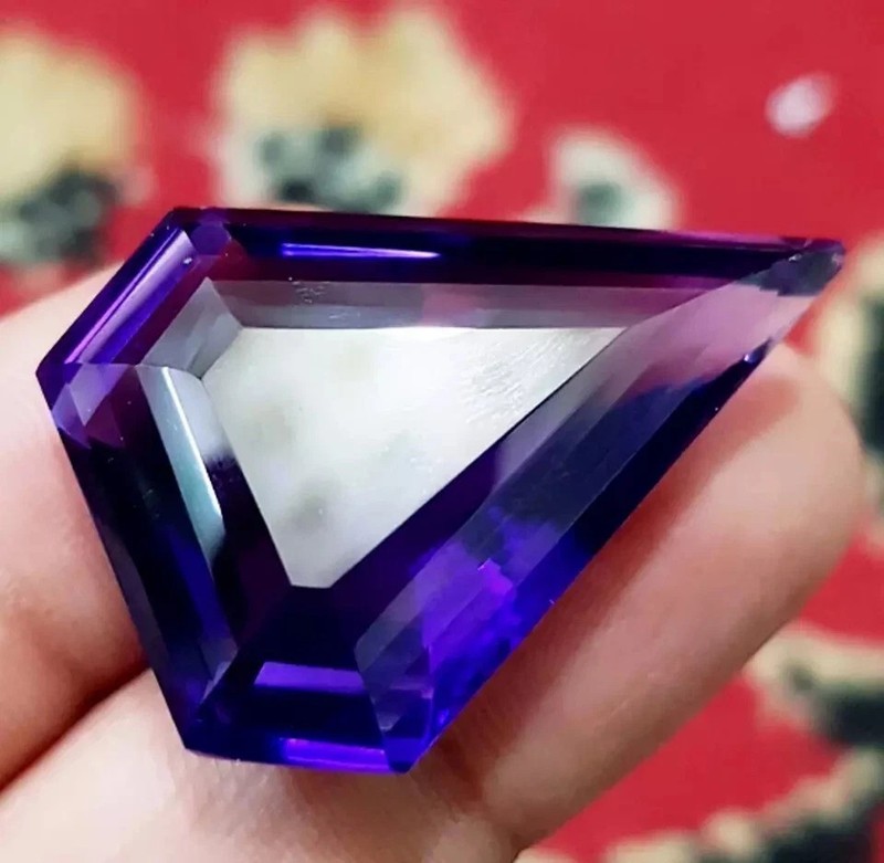 EGL Certified 50 Ct Natural Purple Amethyst Fancy Shape AAA+ Loose Gemstone gallery