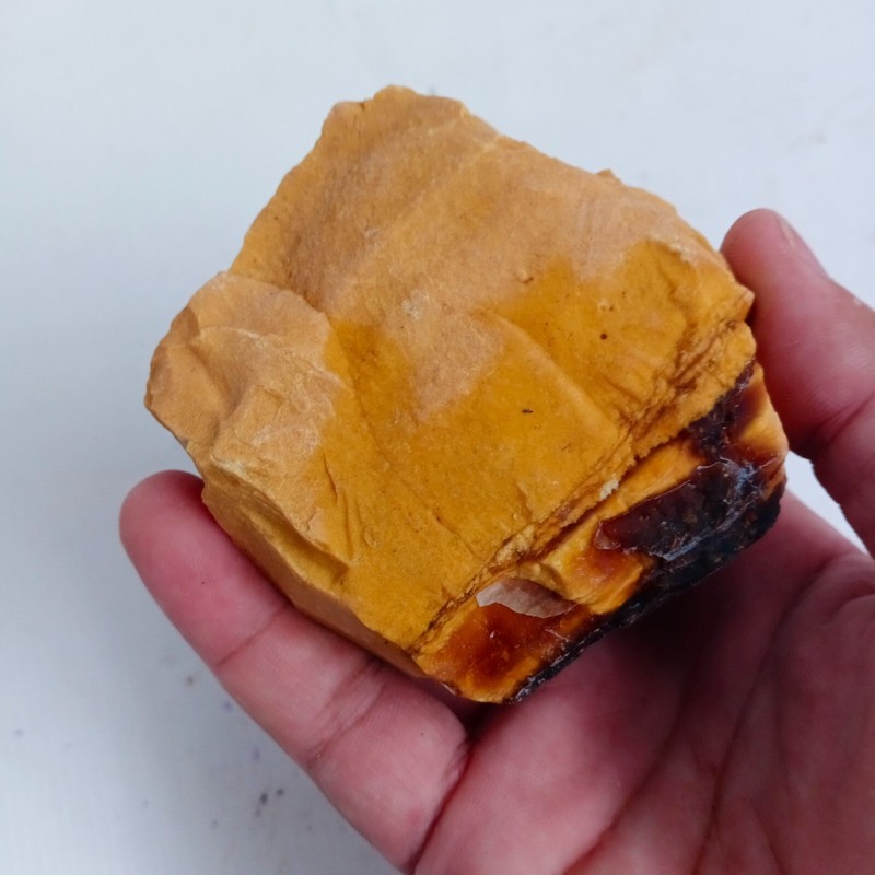 100 gr Indonesia Sumatra White / Brown Amber Rough Raw Stone 25A gallery