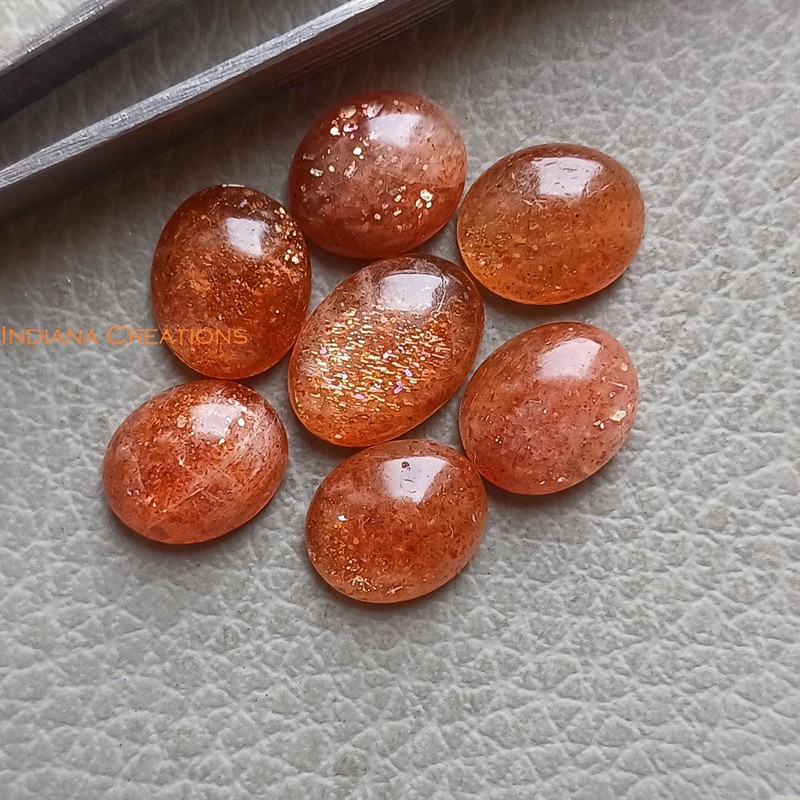 8x10mm Sunstone Natural Oval Cabochon Loose Gemstone gallery