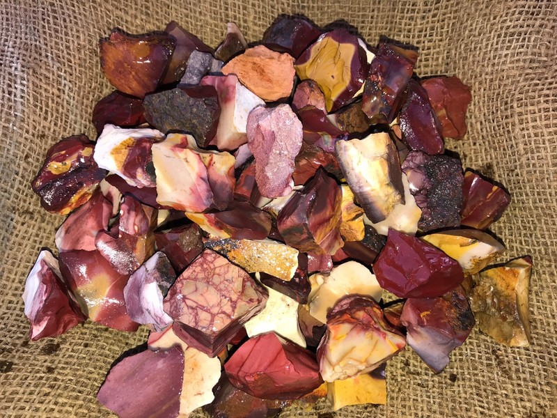 1000 Carat Lots of Mookaite Jasper Rough + a FREE Faceted Gemstone