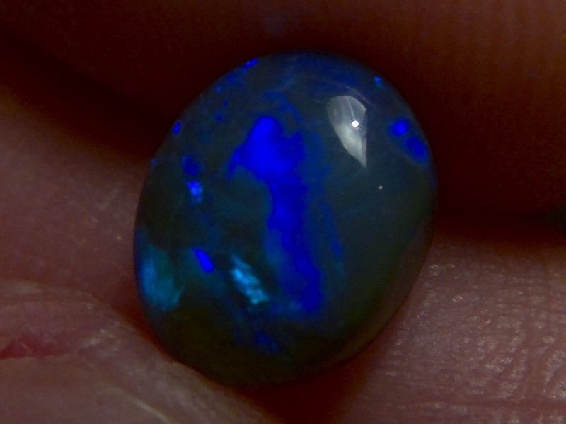 2.20cts Solid Lightning Ridge black opal, beautiful multicolour *see video*
