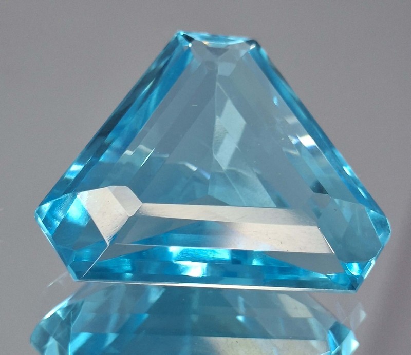 Ocean Blue Topaz Fancy Cut 93-95 Ct Certified Lab Created Loose Gemstone SP616