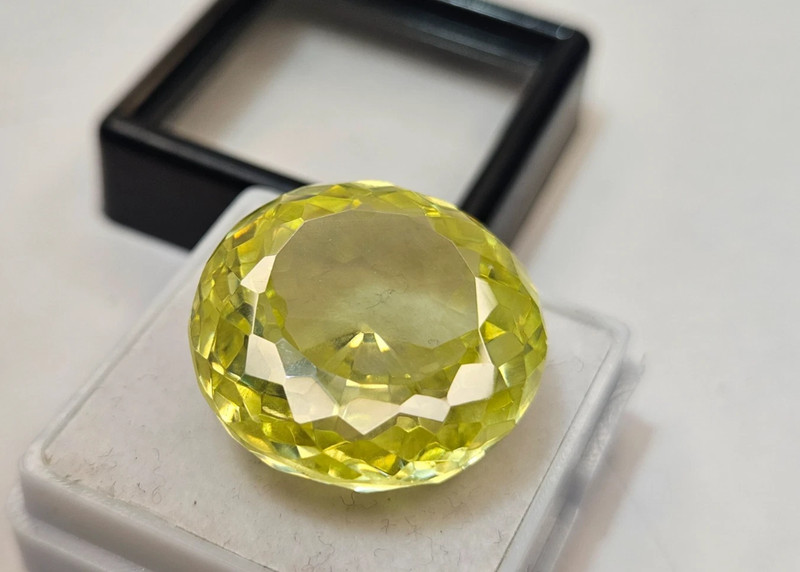 Stunning Yellow Natural Round Cut 52-53 Ct Zircon Cambodia EGL Loose Gemstone gallery