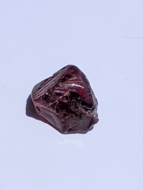 USA seller 9.05 ct IF Raspberry Tanzanian garnet facet rough gemstone gallery
