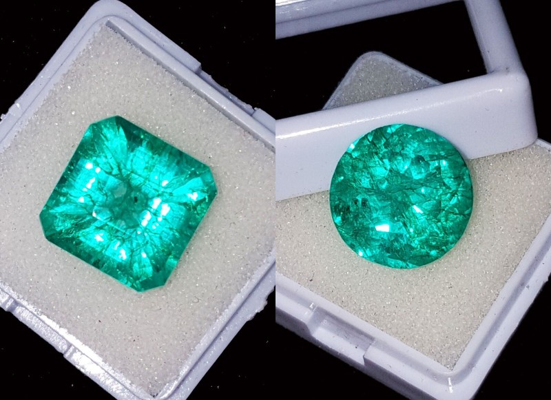 Loose Gemstones Mixed Shape Natural Emerald 7 to 10 Ct Pair Certified ~Free Gift