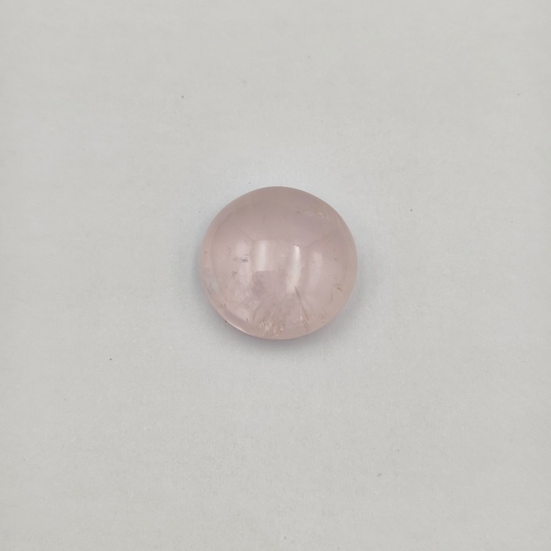 19 Ct Natural Rose Quartz Gemstone Round Cabochon Pink 18x18mm Madasgacar