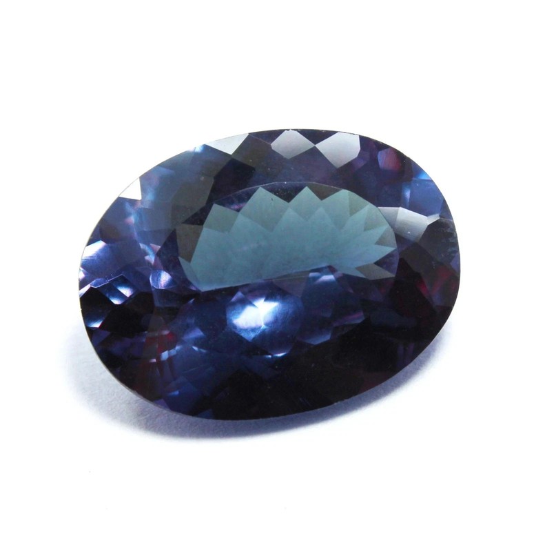 Natural color changing Alexandrite 24.00 Cts Flawless Russian Oval Cut Gemstone gallery