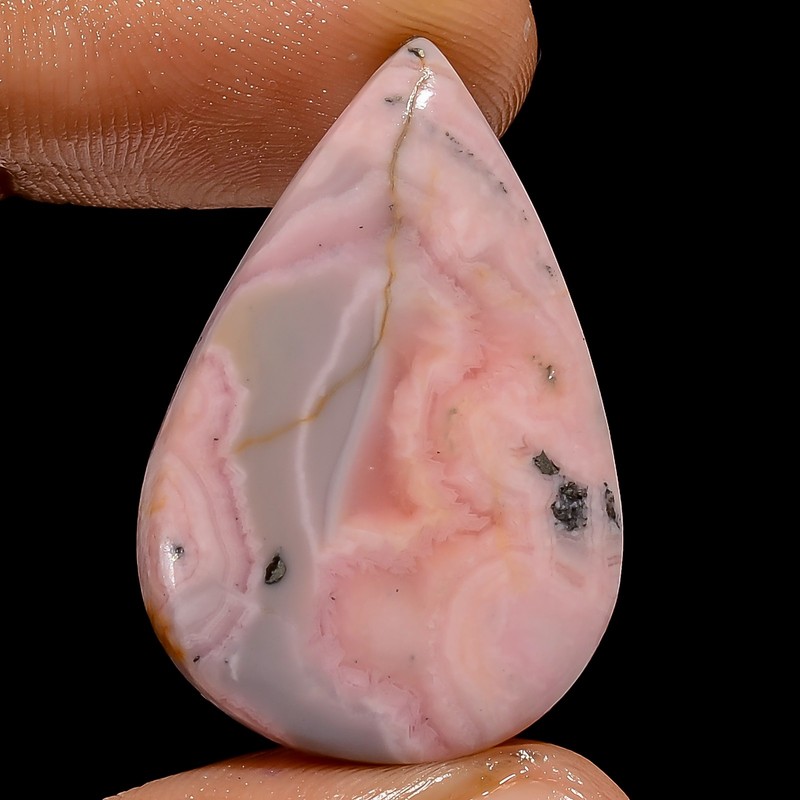 Natural Rhodochrosite Pear Shape Cabochon Gemstone 33.5 Ct. 31X21X5 mm X-23592