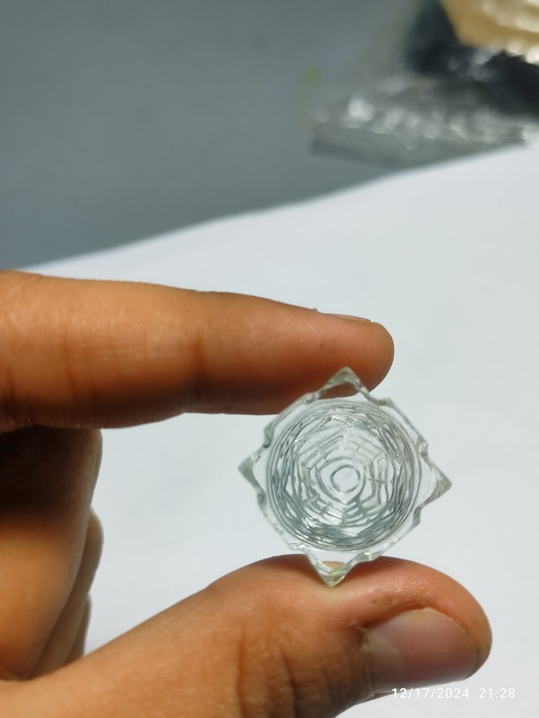 Fancy Carved Clear Crystal Quartz Castle 30mm , 89 carats gallery