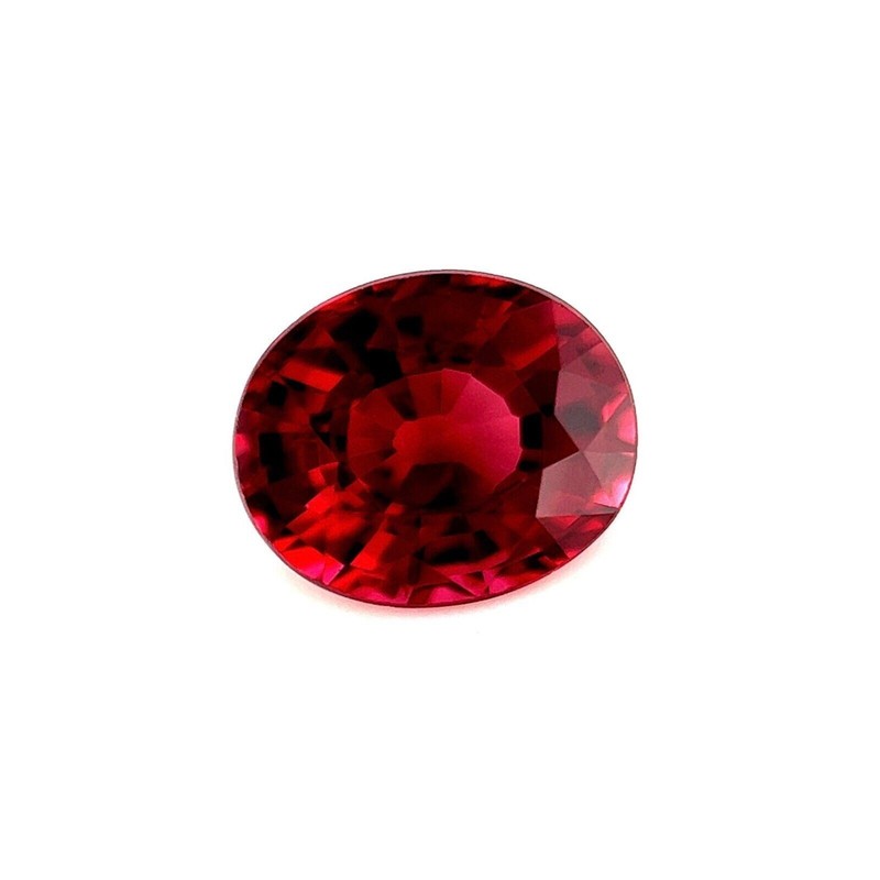 FINE 1.80 Vivid Pink Purple Rhodolite Garnet Oval Cut Loose Gem 7.7×6.3mm VVS