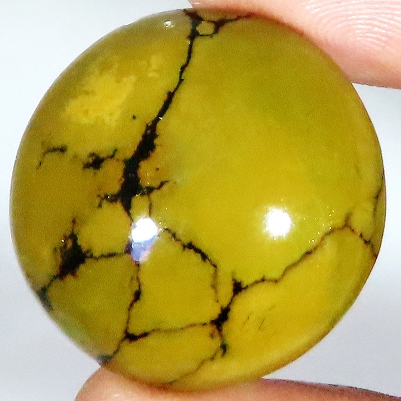 45.00 Cts 100% Natural Tibet Turquoise Round Cabochon Gemstone 27x00x9 mm DD246