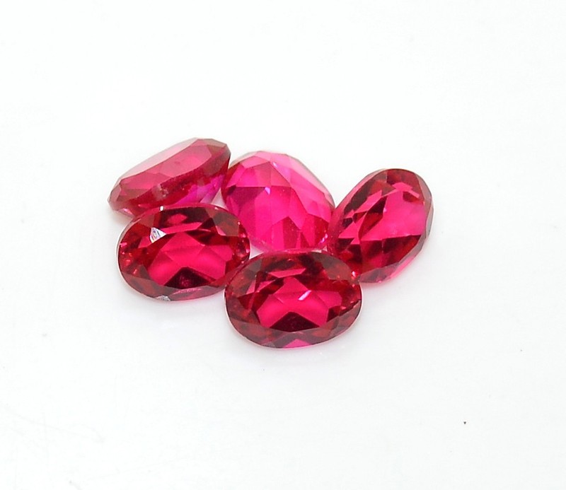 6x4 mm To 12x10 mm Ruby Color Lab Grown Oval Cut 01 Pcs Only Loose Gemstone gallery