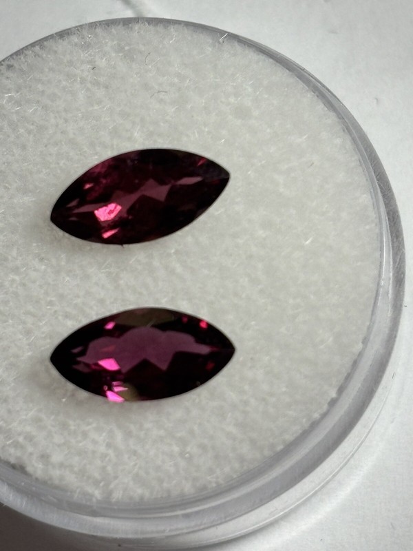 Theodolite Garnet Marquise Cut 10x5mm Pair 2.49cttw Retail $210 Value T5R1D5