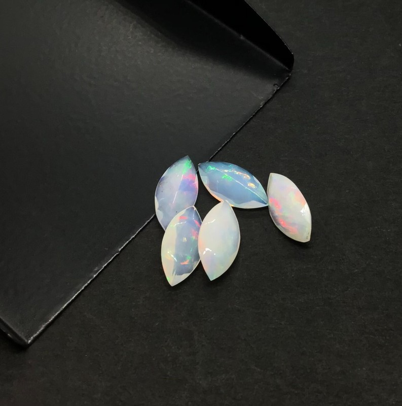 AAA Natural White Ethiopian Opal Marquise Cut Loose Gemstone For All Jewelry gallery