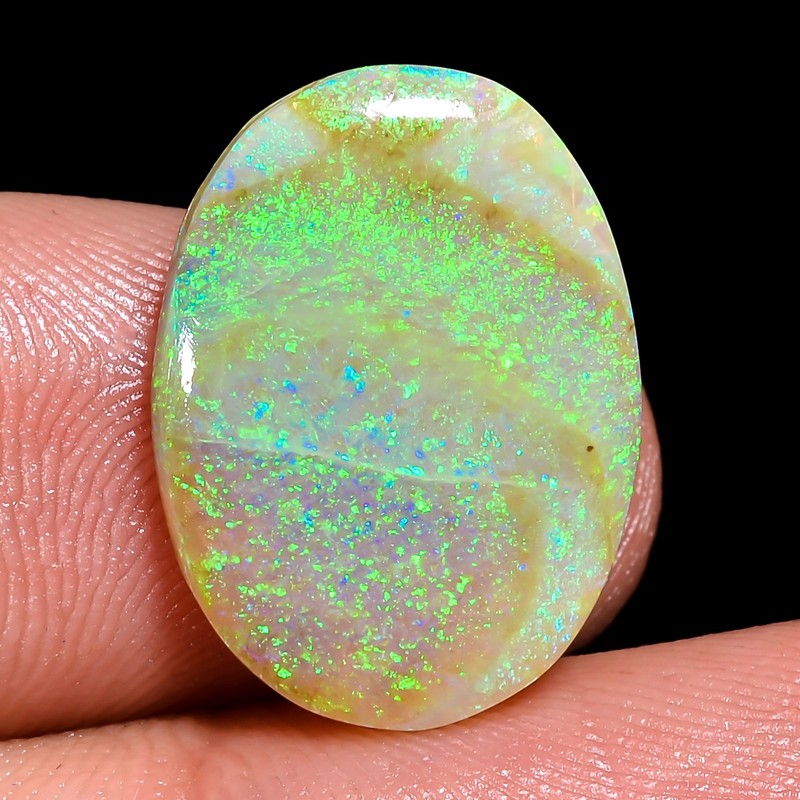 04.00 Cts. Natural Beautiful Monarch Opal Oval 17X13X2 MM Cabochon Gemstone