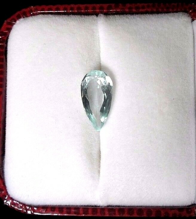 Aquamarine gemstone 14mm x 5mm 2.59ct Beautiful stone tested