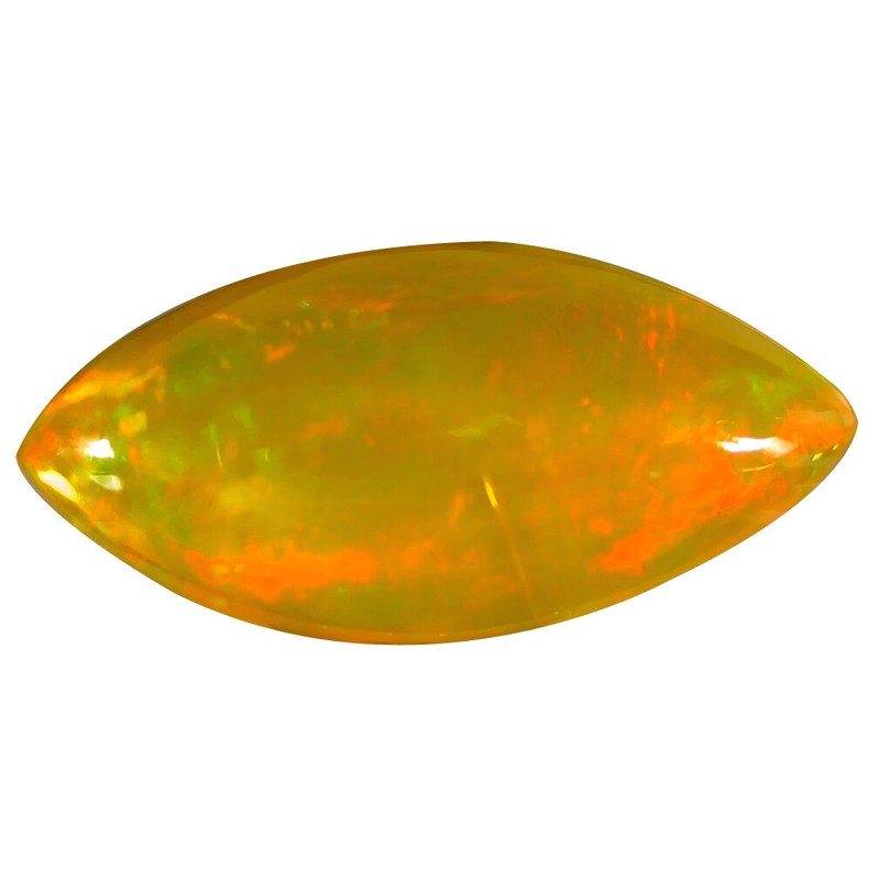 2.65 ct Very good Marquise Cabochon Shape (15 x 7 mm) Yellow Opal Gemstone