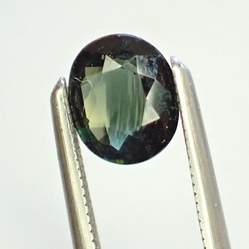 0.63ct Oval 5.9x4.9mm Dark Blue Green Rare Natural Australian Parti Sapphire Gem gallery