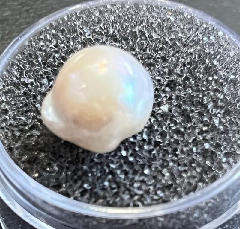 Large Natural Baroque Pearl with Blue, Pink & Green Orient