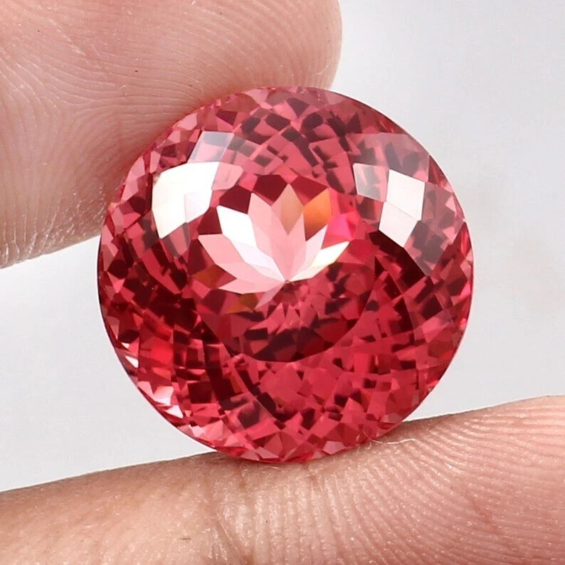 AAA 50 Ct+ Natural Flawless Ceylon Padparadscha Sapphire Round Gemstone