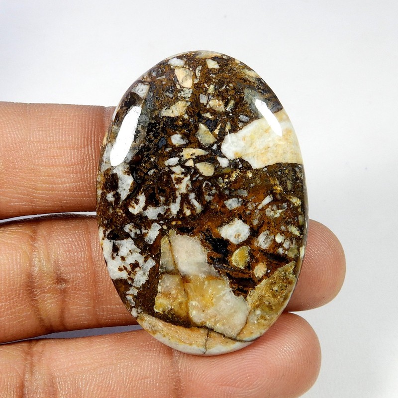 Natural Brown Wild Horse Jasper Cabochon Oval Shape Gemstone Loose 89 Cts WH-69