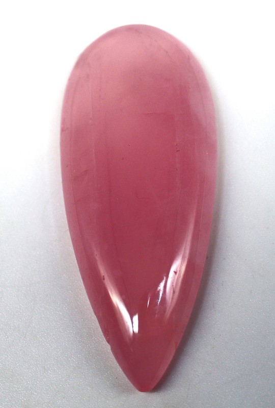65 Ct 8X21X50 mm 100% Natural Pink Rose Quartz Pear Cabochon Gemstone PD-316