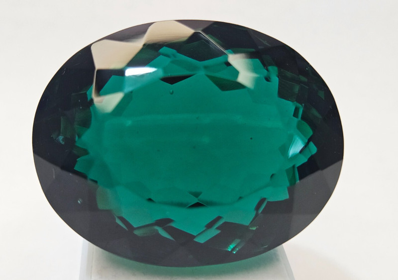 Colombian 244-245 Ct Green Dark Emerald Oval Cut EGL Certified Loose Gemstone gallery