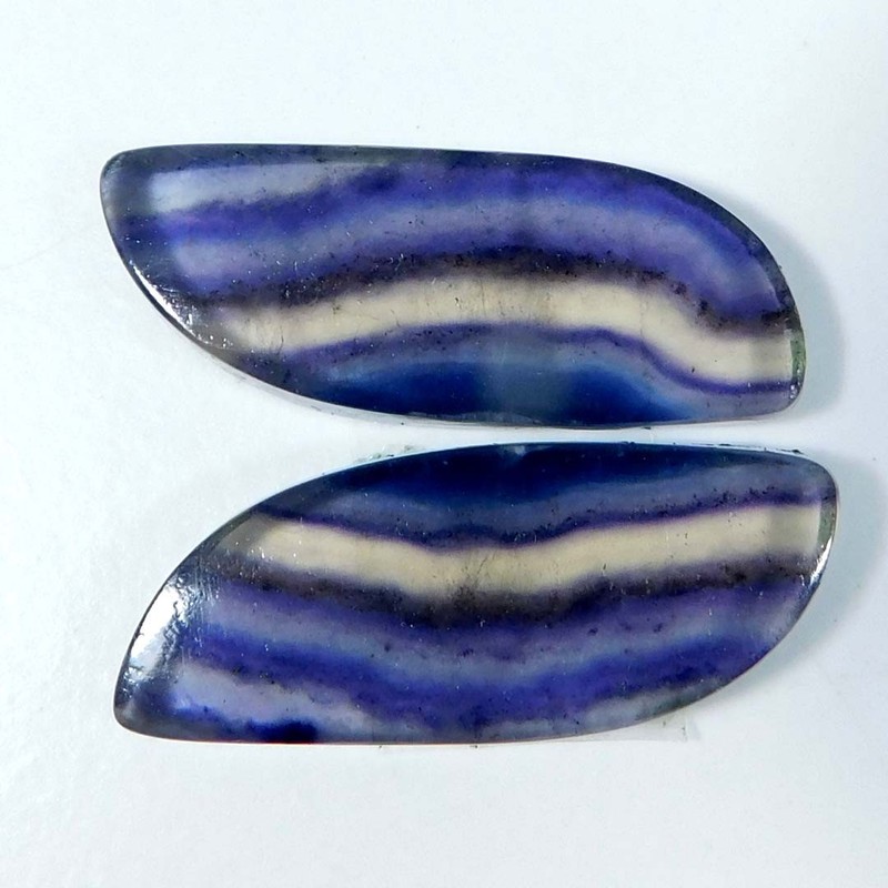 Wholesale 32.55Cts. Natural Splendid Multi Fluorite Pair Fancy Cabochon Gemstone
