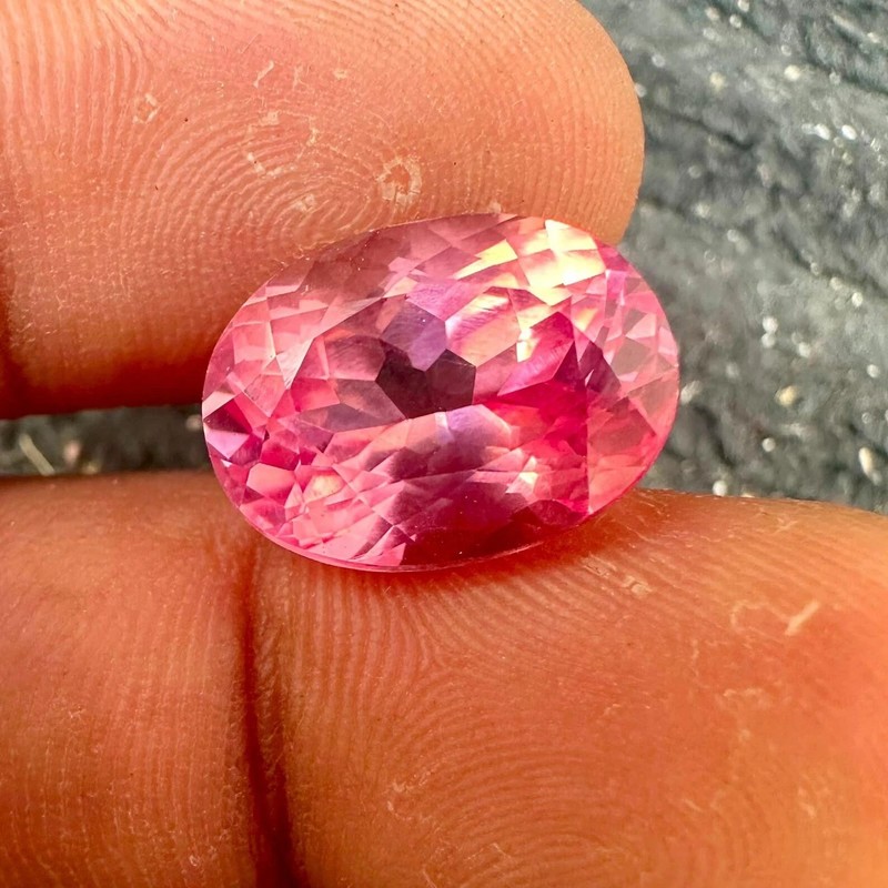 AAA 7.85 Ct+ Natural Flawless Ceylon Padparadscha Sapphire Loose Oval Gemstone