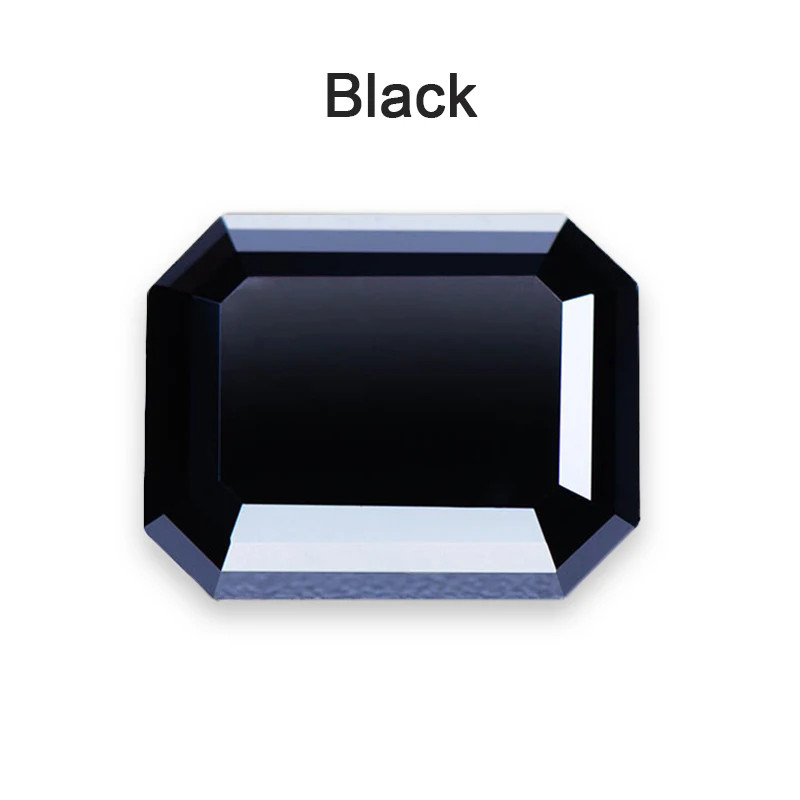 Emerald Cut Moissanite Loose Stone Multiple Color Pass Tester for Jewelry Making