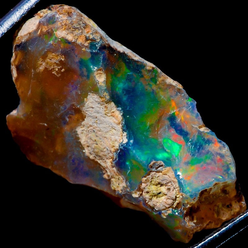 13.50 Cts. (17 x 28 x 09 mm) NATURAL ETHIOPIAN OPAL ROUGH LOOSE GEMSTONE DX_3
