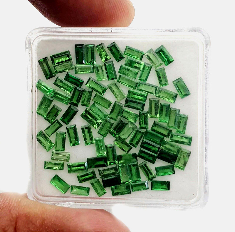 2 CT Natural Tsavorite Garnet Octagon Cut Loose Gemstone 24 Pcs 2*3.50-2*4 MM