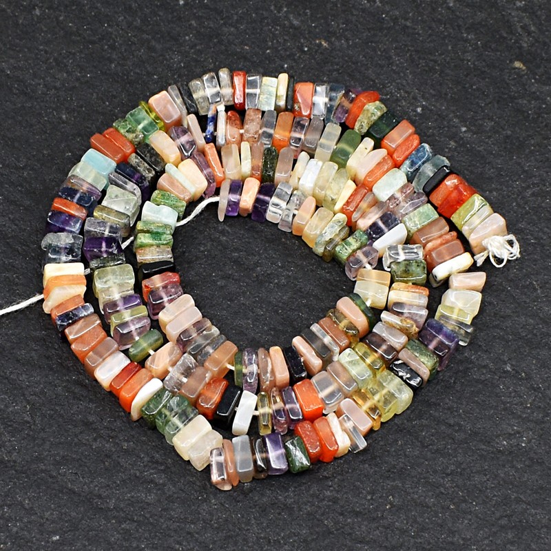 115.00 Cts / 15 Inches Natural Drilled Mix Gem Heishi Beads Strand JK-13E316