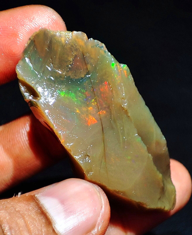 113 Ct Natural Ethiopian Opal Raw Welo Opal Multi Fire Loose Gemstone Opal Rough