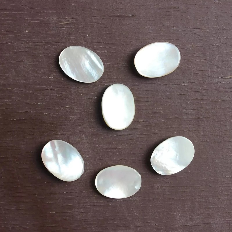 AAA+ Mother of Pearl Both Side Flat Oval Shape Loose Gemstone For Jewelry