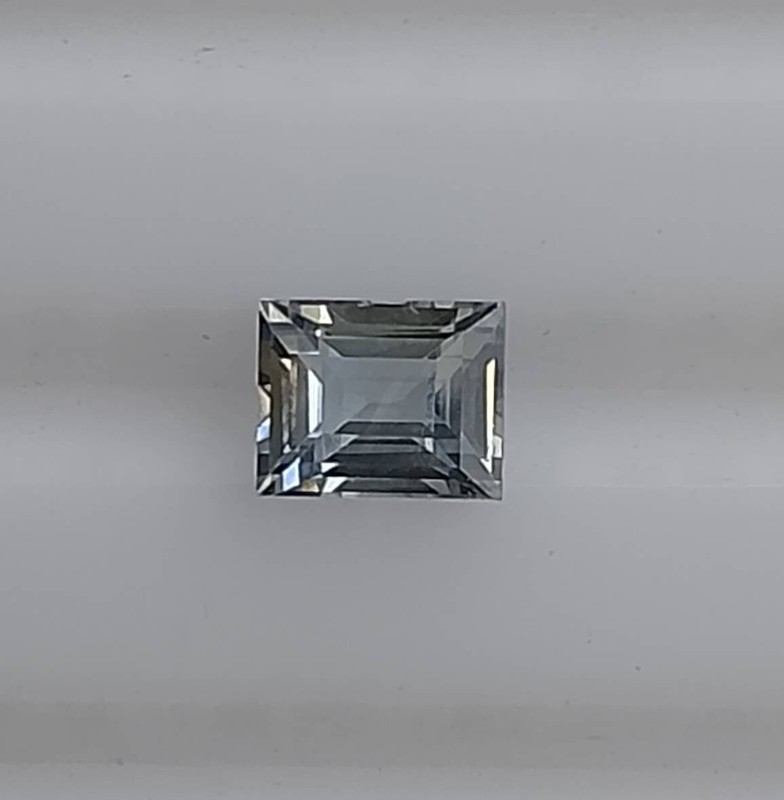 Natural Blue Gray Sapphire 1.68 Carat. Normal Heated Square from Srilanka.