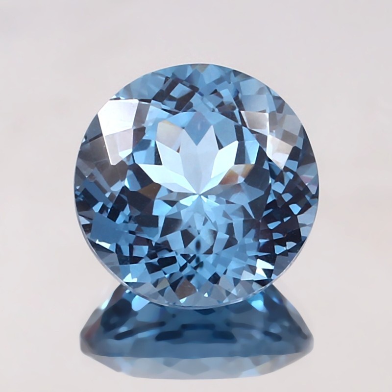 AAA Natural Flawless Brazilian Aquamarine Loose Round Gemstone Cut 10×10 MM