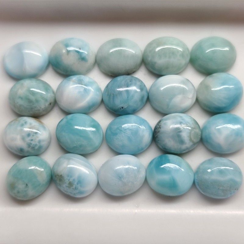 Larimar 6x4mm 7x5mm 8x6mm 9x7mm 10x8mm 12x10mm 14x10mm Oval Cabochon Gem(s) gallery