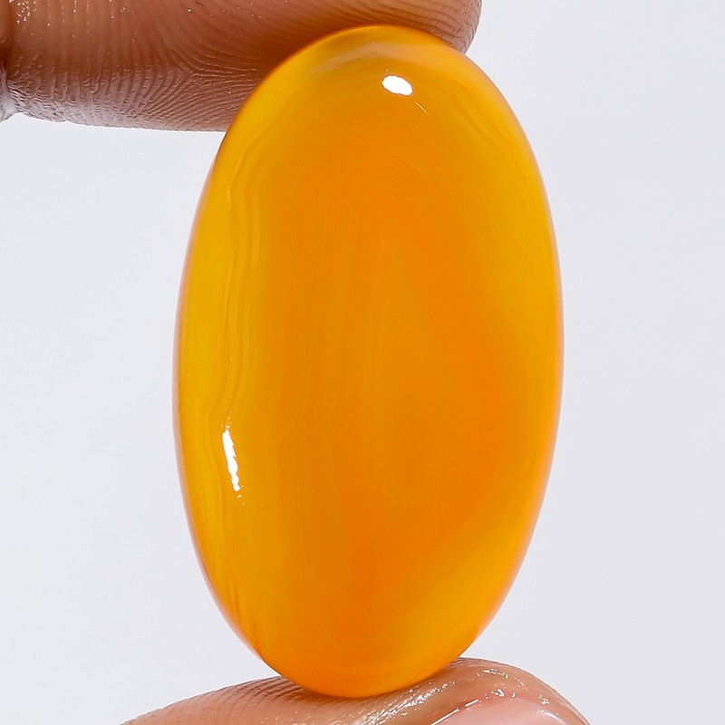 100% Natural Carnelian Oval Shape Cabochon Gemstone 40 Ct. 32X18X6 mm EE-51296
