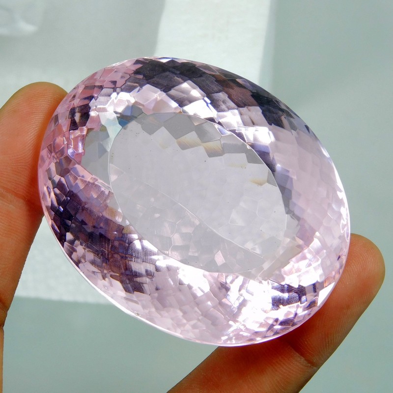 Certified Natural Pink Kunzite 625 Cts Oval Cut Brazil Huge Collector Gemstone gallery