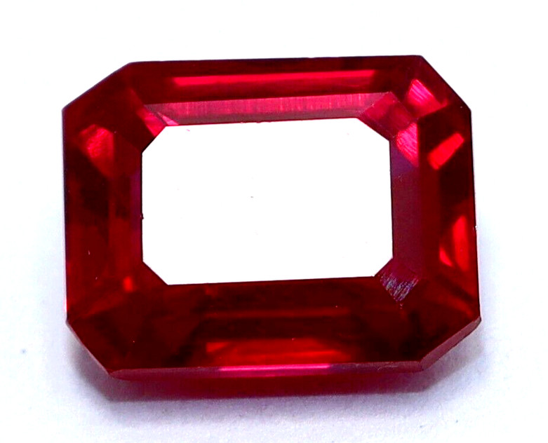 4.75 Ct Natural Red Ruby Faceted Emerald Cut Certified Loose Gemstone With Gift gallery