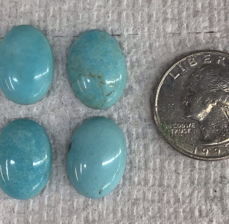 13x18mm Kingman Turquoise Cabochons - 10 Count / 65 Carats gallery