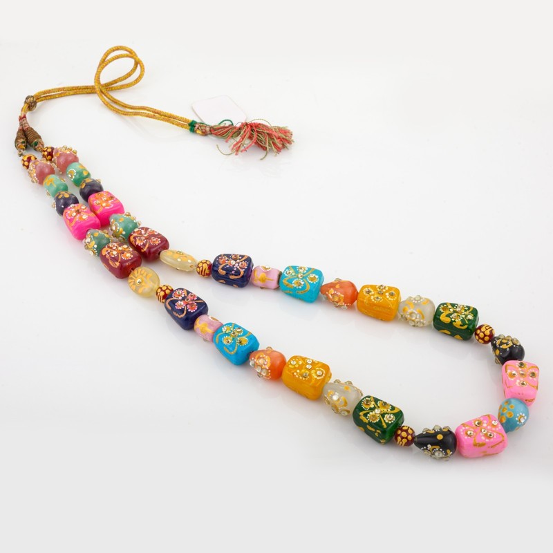 KUNDAN MULTI-COLOR GEMSTONE TUMBLE BEADS 14-16inches 15-20mm AAA 610carats