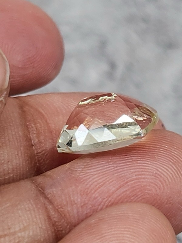 One White Topaz Cushion Cut Loose Faceted Gemstone 12mm Uncertified gallery